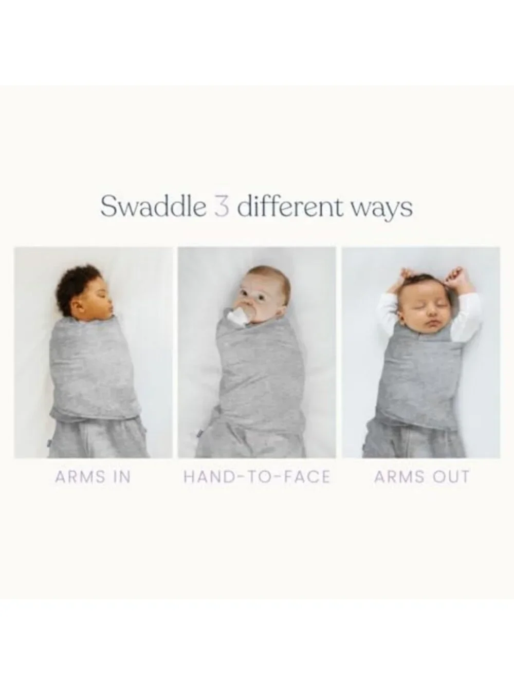 Cozy 100% Cotton Sleepsack Swaddle Blanket, 3-Way Adjustable, Newborn 0-3M